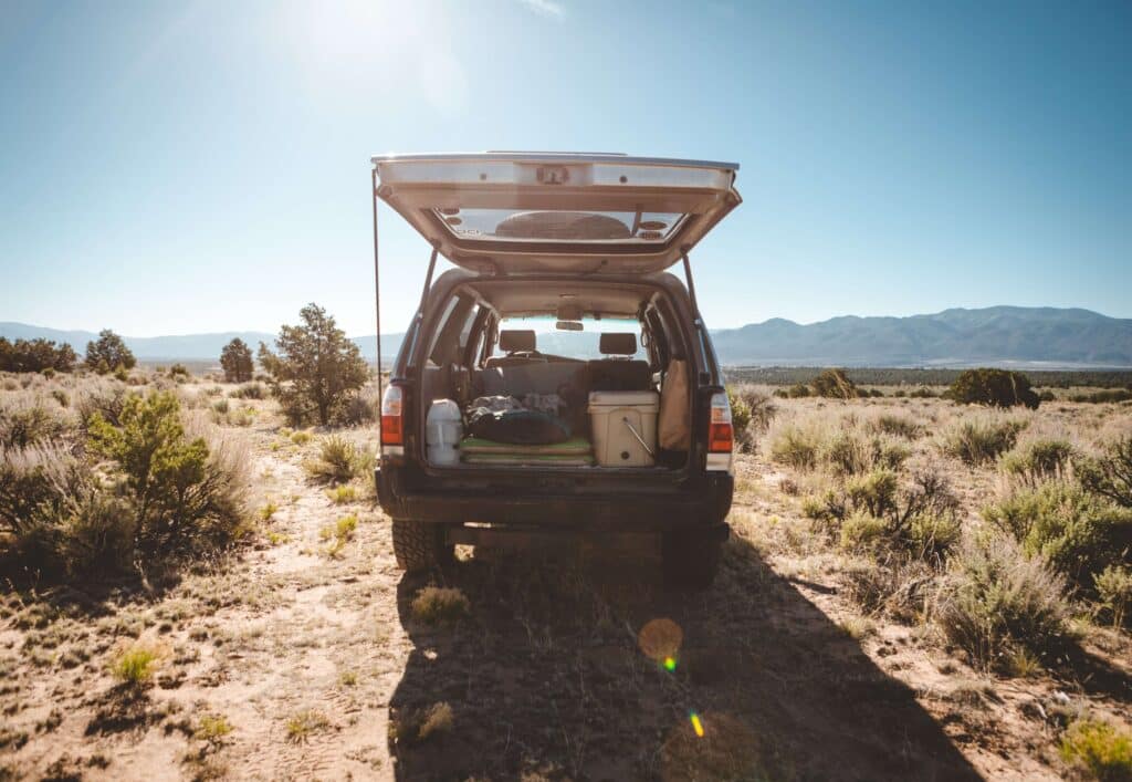Four Wheel Drive Off Road Vehicles – Are They the Best Option? 13 SUV with camping gear | Featured image of the Off Road Camping Tips Blog by Bus 4x4 Group.